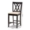 Baxton Studio Reneau Sand Upholstered Espresso Finished Wood Pub Chair, PK2 153-9595 - alternate 4